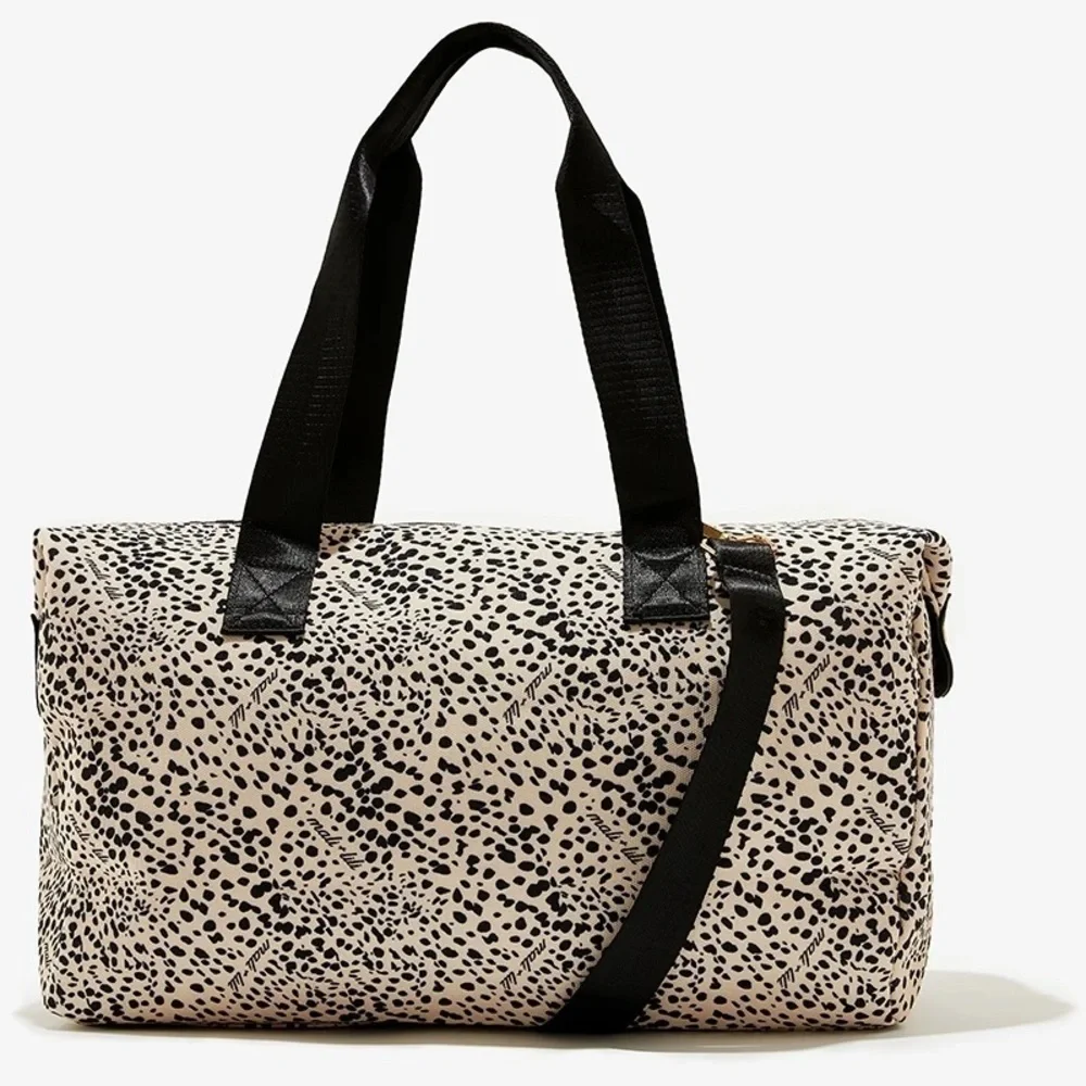 Anthropologie Mali & Lili Brand New Cream & Black Weekender Travel Bag